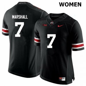 Women's Ohio State Buckeyes #7 Jalin Marshall Black Nike NCAA College Football Jersey Latest NPI7444ZB